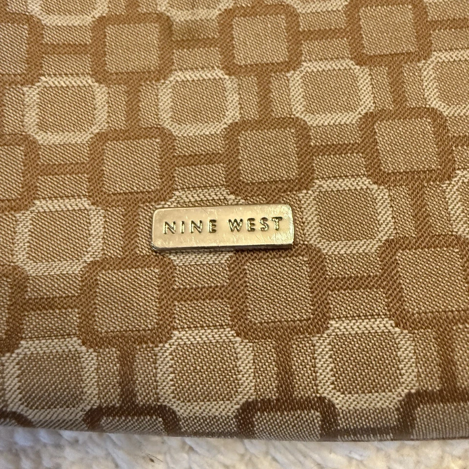 De Colección Años 90 Y2K Mini Baguette Bolso de Hombro Cartera Marrón Bronceado Nine West Preppy Aughts Foto 2 de 4