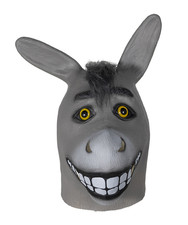 Shrek Donkey Mask Realistic Latex Animal Head Mask Halloween Cosplay Prop
