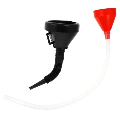 2 Pcs Oil Funnel Set Plastic Funnels for Gas and with Flexible Hose - Image 1 of 4