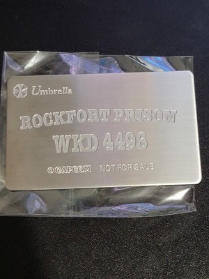 Resident Evil Code Veronica Rockfort Prison Metal Number Plate Limited