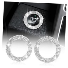 Stylish Push Start Button Cover Decoration Ring,Bling Rhinestone Car Start