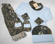 Mossy Oak Camo 4pc Baby Infant Set - Blue  Camouflage Shirt Pants