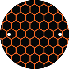 Orange Hexagon Points / Timing Cover fits Harley M8 Motor. Made in the USA