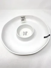 Rae Dunn Chip and Dip Serving Tray Platter Melamine NEW