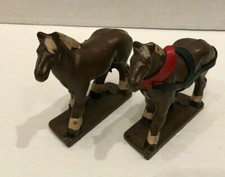 Vintage Auburn Rubber Corp. FARM HORSES Original Paint Pair of Two