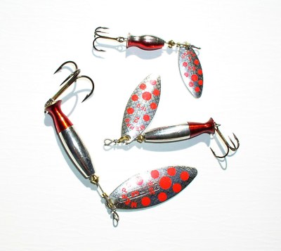 Mepps Spinner Aglia Longheavy Silber/Red Dots, 8+12+16+24 Gramm, Longue Heavy
