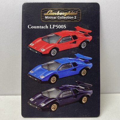 CARD ONLY: Kyosho Trading Card Lamborghini Countach LP500S | eBay