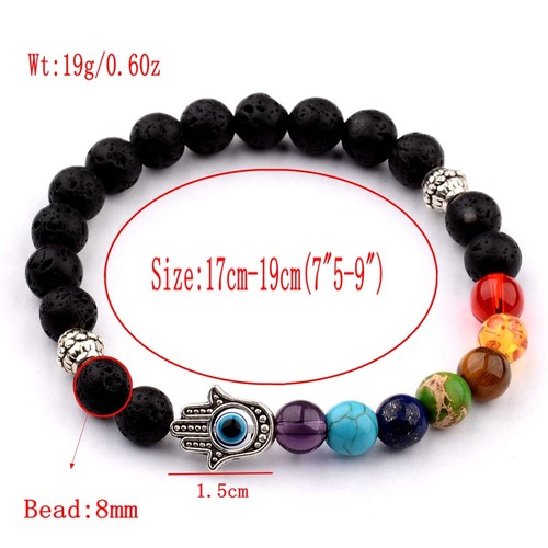 7 Chakra 8mm Natural Stone Beaded Reiki Yoga Energy Women Mens Bracelets Jewelry - Picture 3 of 5