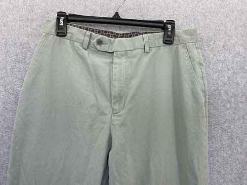 Michael Kors Men's Chinos Size 32x32 Solid Sage Green 100% Cotton Pants - Picture 7 of 7