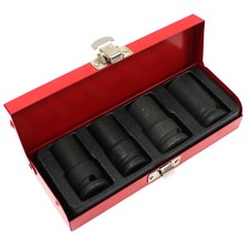 4pc Emergency Locking Wheel Nut Remover Lug 12 Dr. Socket 17 18.5mm 21.5 26mm 4pc Emergency Locking Wheel Nut Remover Lug 12 Dr. Socket 17 18.5mm 21.5 26mm