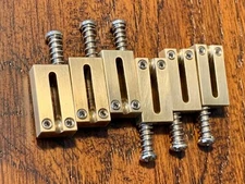 Solid Brass / American Series Offset Guitar Saddles / Fender Kluson Strat Tele