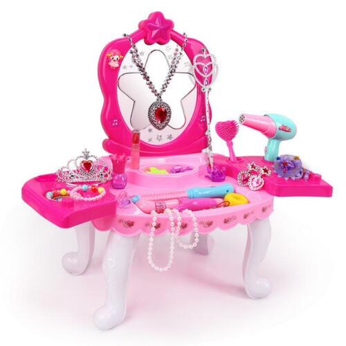Tocador Para Niñas Con Espejo Accesorios De Maquillaje Princesas Mueble  Niña Set | eBay