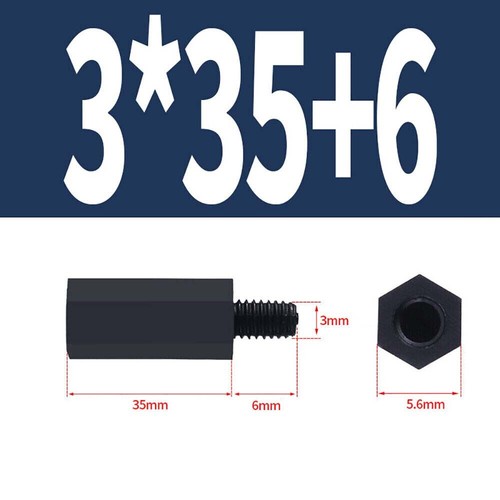 Plastic Hex Hexagonal Pillar M2-M5 Male-Female PCB Nylon Standoff Spacer Column - Picture 43 of 62
