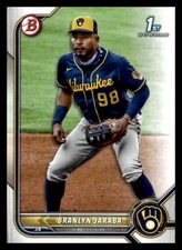 2022 Bowman 1st Edition  Branlyn Jaraba #BP-15 Milwaukee Brewers Baseball