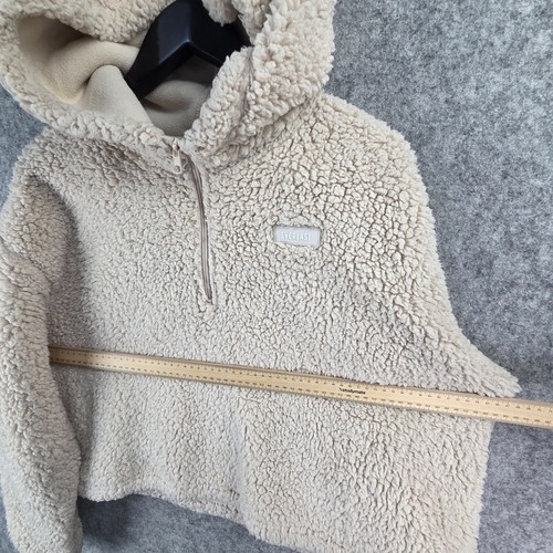 Everlast Jumper Womens 18 Beige Pullover Teddy Fleece Hoodie 12606 - Picture 4 of 10