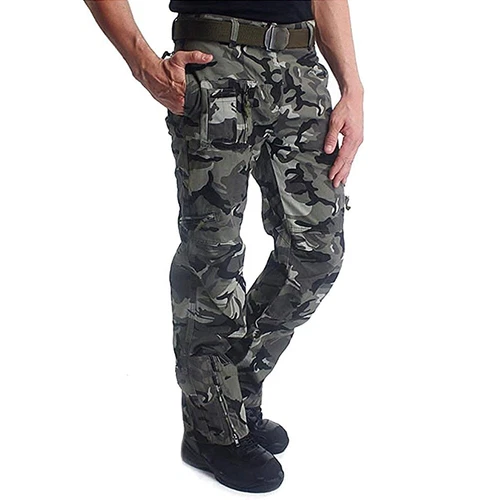 Men's Casual Cargo Pants Military Army Combat Trousers Outdoor Hiking Pants - Picture 9 of 36
