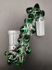 14mm Emerald Green Glass Drop Down Attachment Adapter