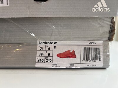 Adidas Barricade Women's Tennis Shoes Sports Shoes Orange [US:6~8