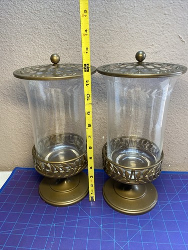 princess house RARE floral candle holder #4622 & #4616 Set Of 2 - Picture 4 of 14