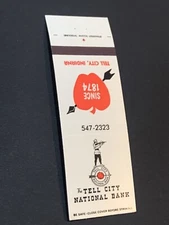 Vintage Indiana Matchbook “The Tell City National Bank”