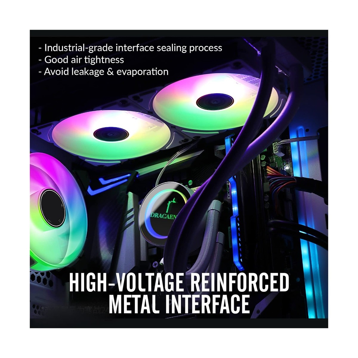 Dracaena 120mm AIO CPU Cooler, 120mm Radiator, Leakproof 