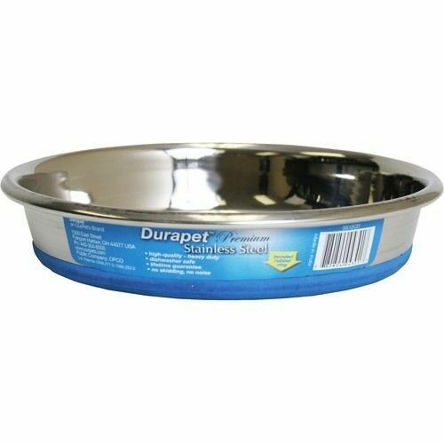 Durapet Cat Stainless Steel food and water bowl Dish Skid Resistant 12oz