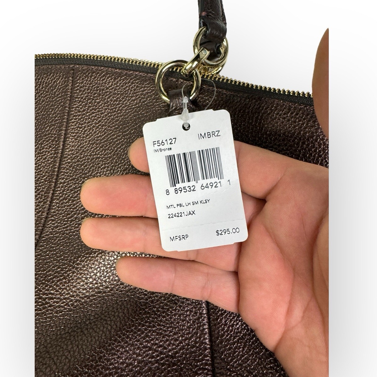 Brand New Coach F56127 Metallic Bronze Small Kelsey Satchel - $295
