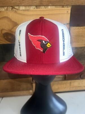 Vintage 80s St. Louis Cardinals NFL Football Red Snapback Hat AJD Lucky Stripes