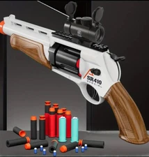 Big Revolver Foam Dart Blaster Shell Ejecting Toy ShotGun with Soft Foam Gun
