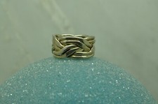 925 STERLING SILVER BRAIDED DESIGN RING BAND 8.4 GRAMS SIZE 7.5 A5909