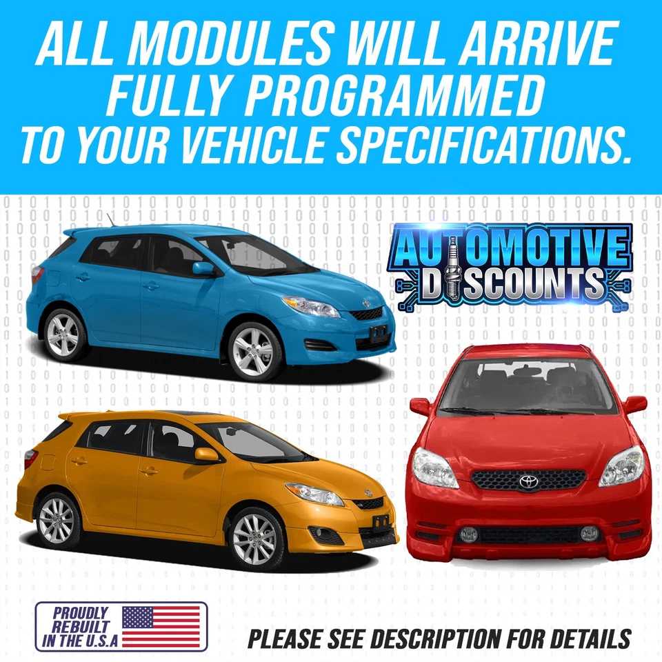 Toyota Matrix 89661-0ZA51 2014 1,8 L A/T PCM ECM PCM Plug & Play programado Foto 2 de 4