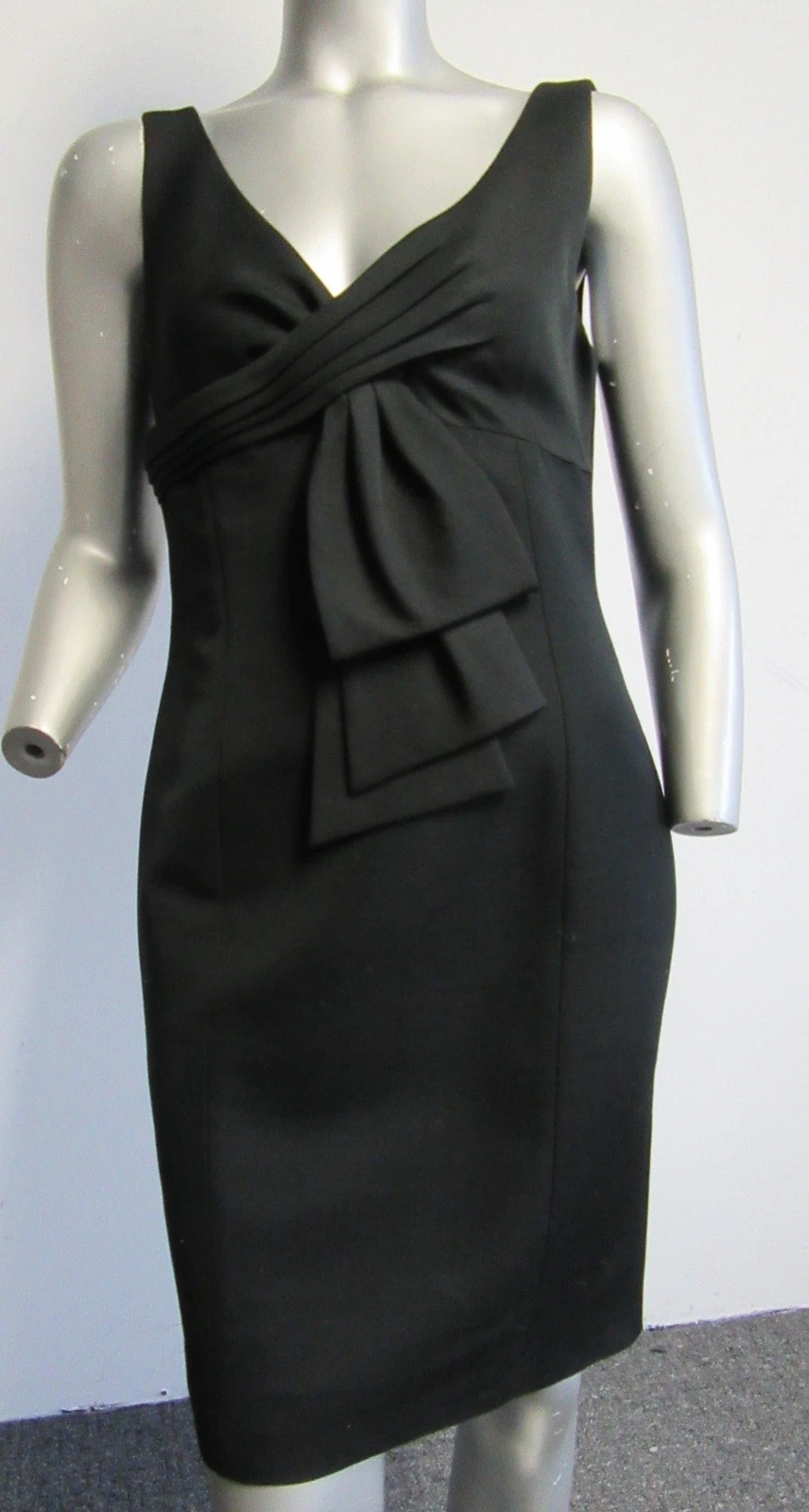 Abito crossover ROSSO VALENTINO nero vita impero mezza guaina taglia 44 us 6