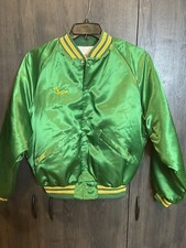 Vintage King Louie Pro-Fit Local Union 3013 Satin Bomber Jacket Adult M Green