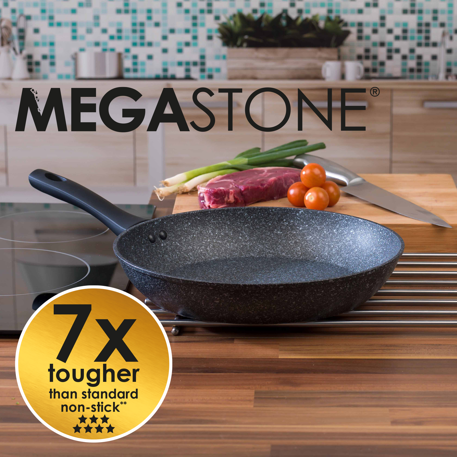 Salter Frying Pan NonStick 30cm Induction Safe Megastone Aluminium eBay