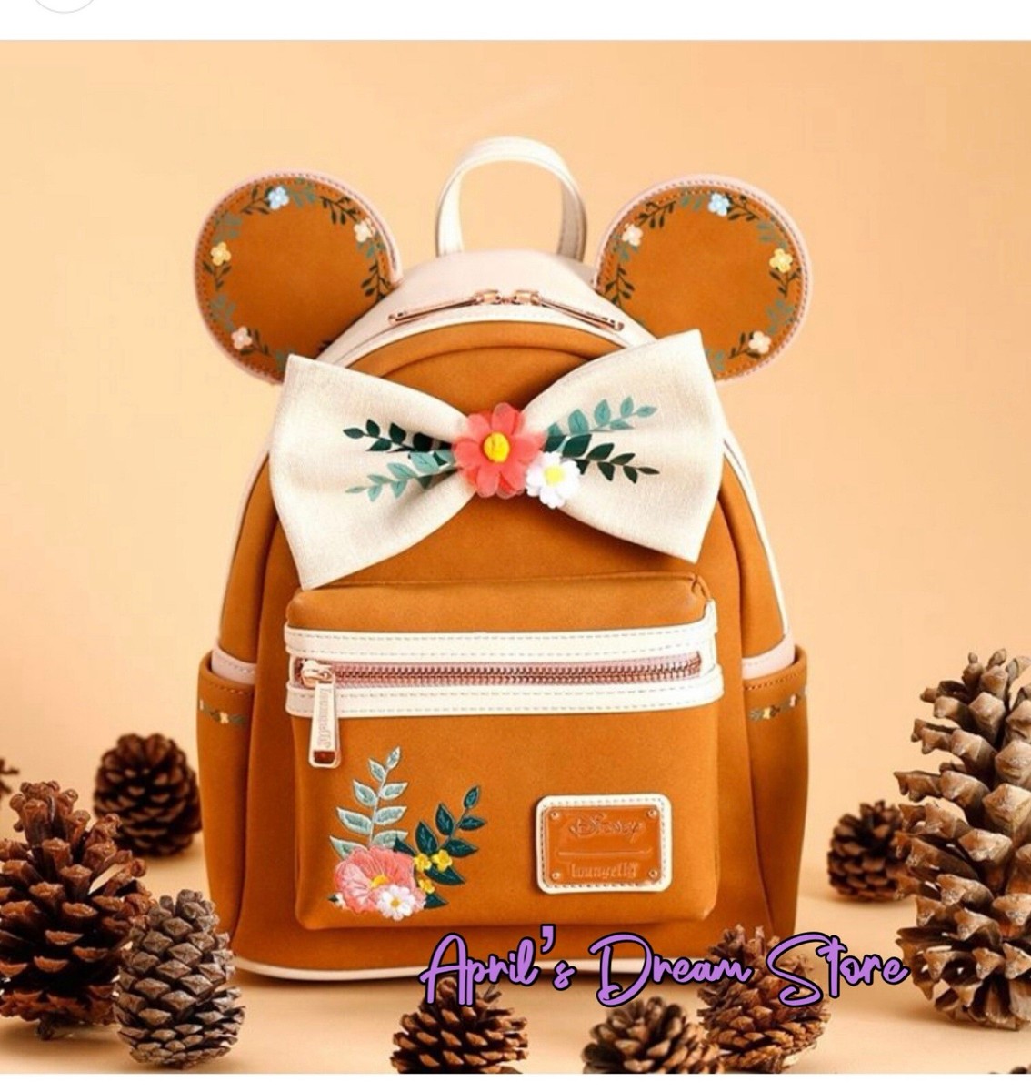 Loungefly Disney Minnie Mouse Fall Floral Mini Backpack | eBay display picture 3