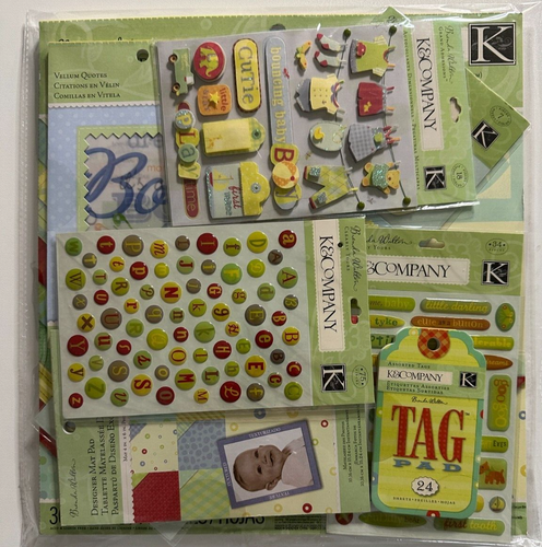K & Company 12x12 Scrapbook Kit-Variations-Sea Glass, Baby Boy, Poppy Seed, More - Picture 11 of 84