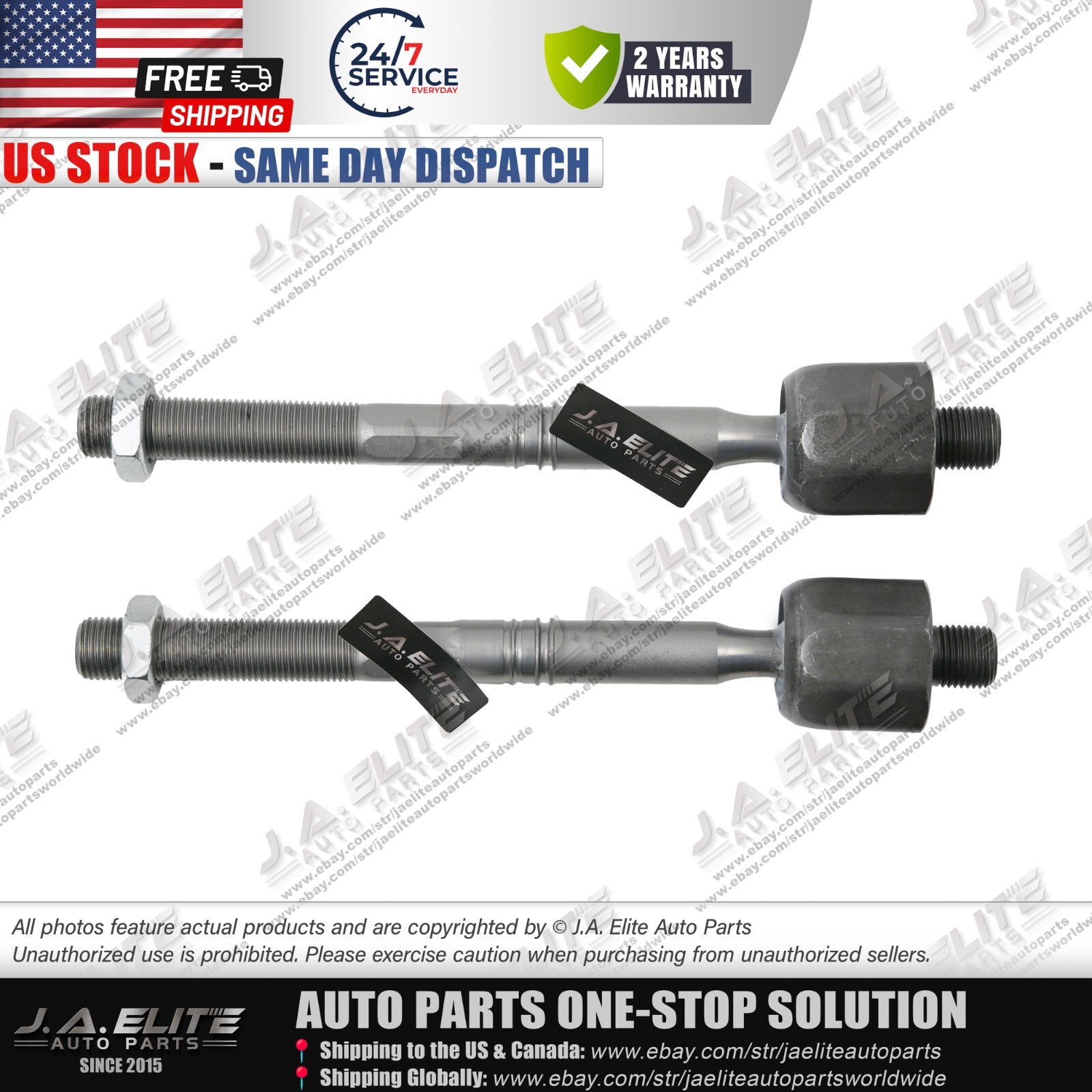 2pcs Inner Tie Rod End for Maserati Quattroporte 673008100, Electronic Steering
