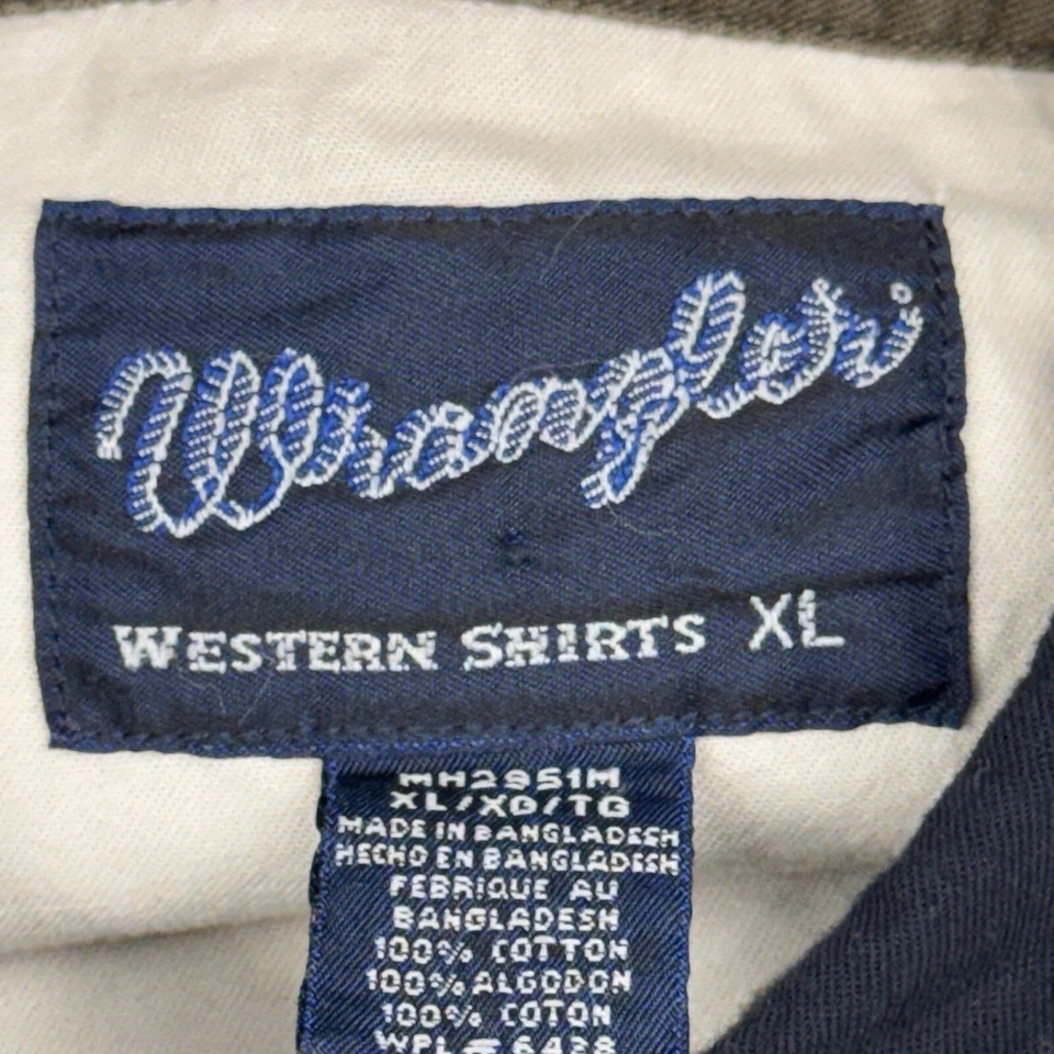 Wrangler Shirt Mens Extra Large  Striped Aztec Western Ranch Wear - Image 3 of 4