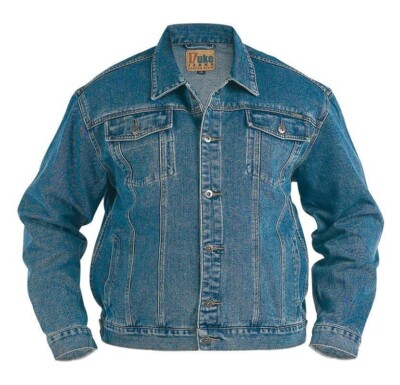 DUKE Western Style Trucker Denim Jacke In Stonewash Blau Brustgröße 1XL Bis 6XL