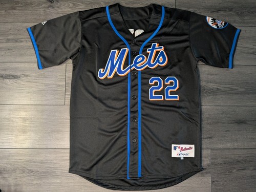 Juan Soto #22 New York Mets Black Patch  Alternate Jersey Men's Medium