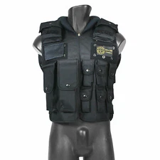 BBTac Airsoft Vest WELLFIRE BLACK Tactical with patches pouches