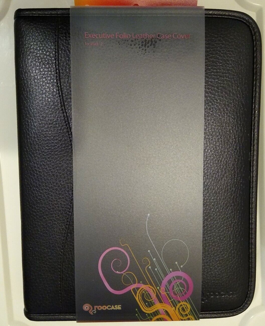 rooCASE Executive Portfolio Leather Case for New iPad and iPad 2 (Black)