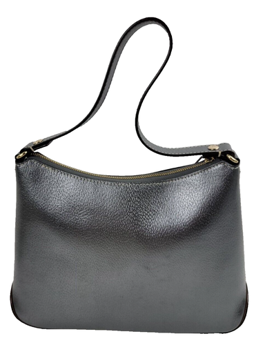 Kate Spade New York Wellesley Dark Gray Metallic Leather Shoulder Bag W Dust Bag - Picture 5 of 11