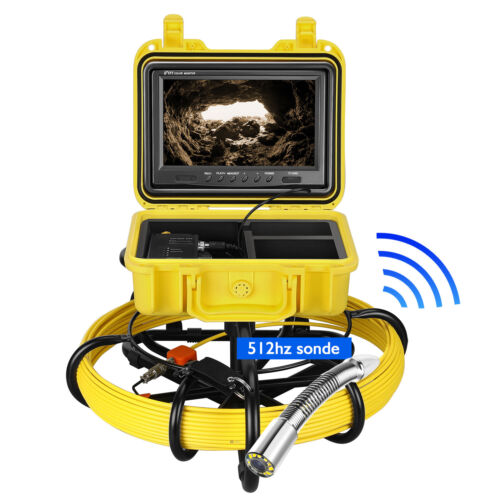 512Hz Sonde Self Leveling Sewer Inspection Camera 100ft 9in DVR Drain Endoscope - Afbeelding 1 van 7