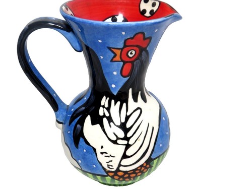 Vintage Mexican Redware Stoneware Art Pottery Seated Figure