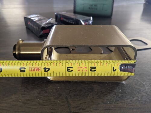 NOS ANTIQUE RUSSELL & STOLL NY Solid Brass 2 Sided Receptacle Outlet Floor 2666G - Picture 8 of 18