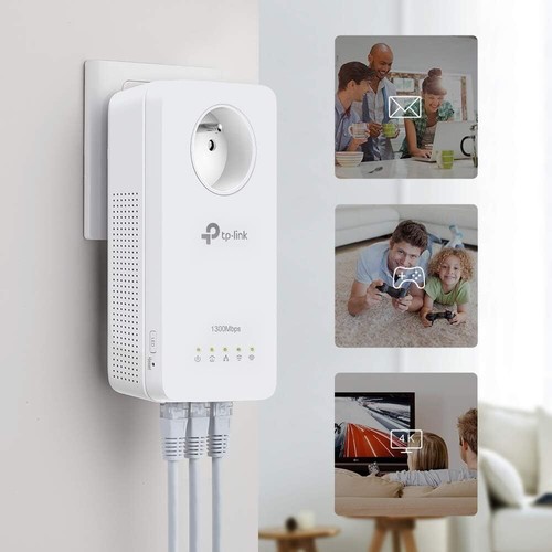 TP-Link AV1300 1300 Mbit/s Ethernet LAN WLAN blanc Plug & Play QoS 300 m autonomie - Photo 5/6