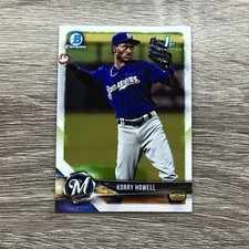 2018 Bowman Chrome Draft Korry Howell 1st Bowman #BDC-61 Milwaukee Brewers