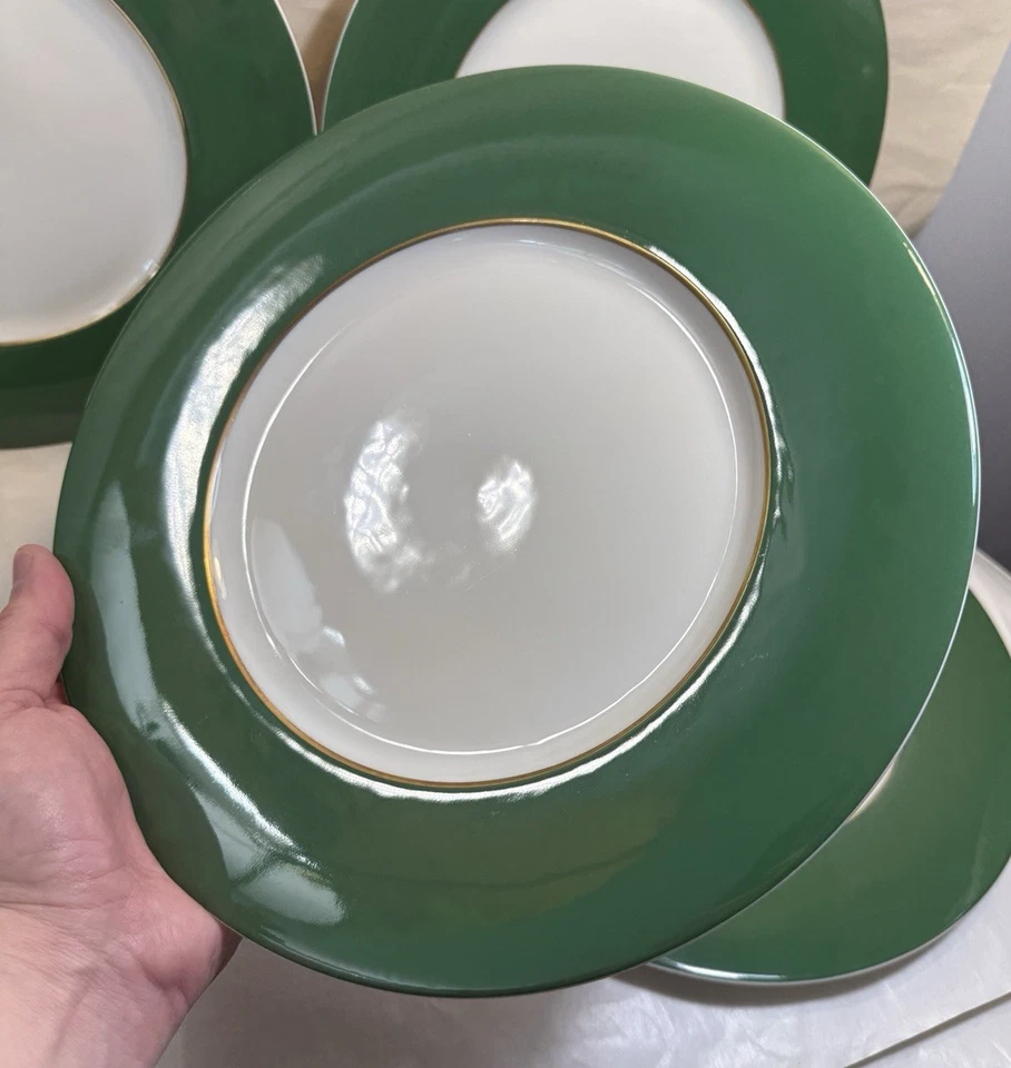 Bangladesh / Green Monno by Crate & Barrel Dinner Plates 11" - NOS, Unused - 4 - image 2 of 4