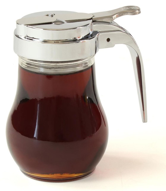 6OZ Glass Maple Syrup Pourer Honey Pitcher Pourer Syrup Dispenser